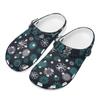 Unisex EVA Water Clogs Fashion Printed Soft Comfort Soft Slip On Water Friendly Shower Pool Beach Bathroom Daily Shoes Beach Wear
