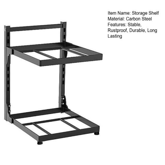 Yousheng Kitchen Storage Shelf Pot Organizer with Guardrail Strong Load-bearing Rustproof Corrosion Resistant Pot Stand Multi-layer Shelf