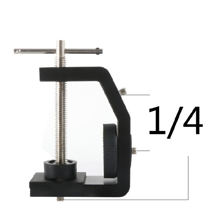 Adjustable Camera Desk Clamp with 1/4Inch Mounting Points for Studio Cameras and Monitors Photography Accessaries