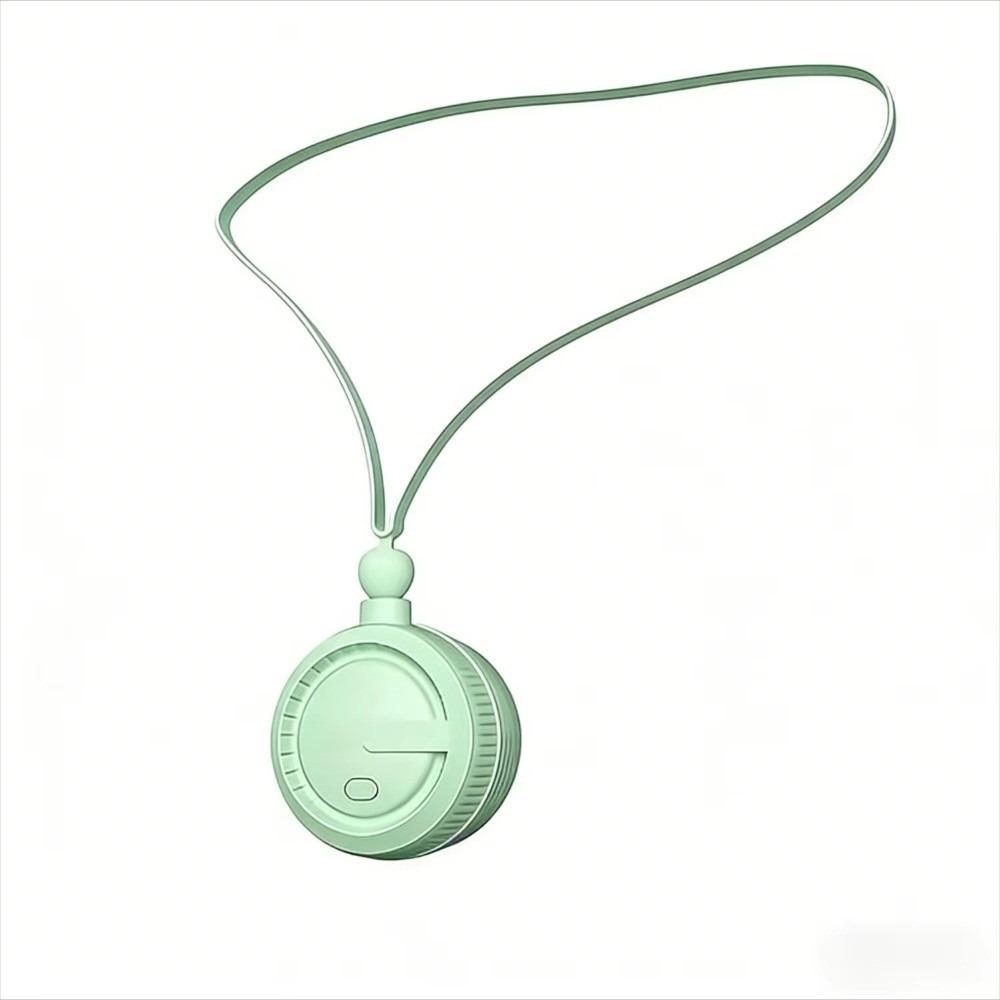 

Portable Bladeless Neck Fan 3-Speed Adjustable Hanging Fan Mini Cooling Fan Sports зелений