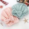 1 Pc Quick Drying Hair Cap, Hair Drying Towel, Absorbent Coral Fleece Bath Cap, Portable Shower Bow Cap