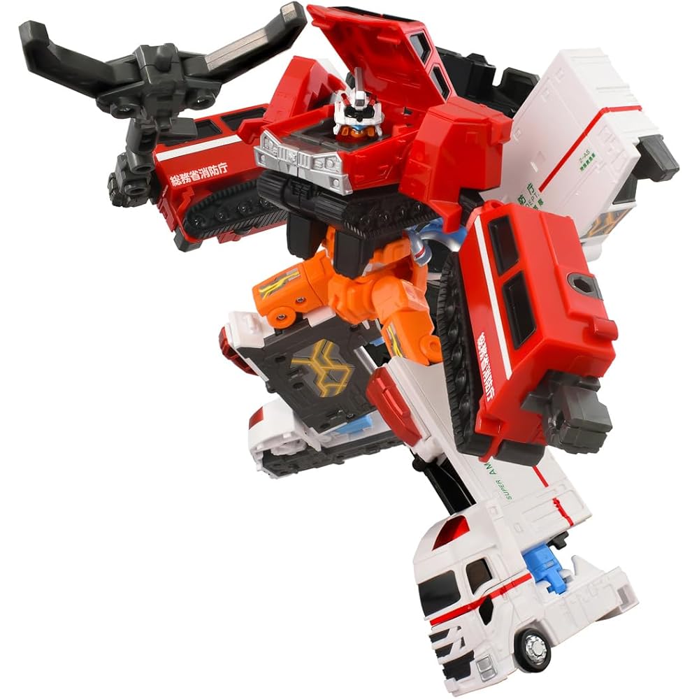 

Takara Tomy Tomica Job Labor TJBDX Hyper Rescue Red Salamander & Super Ambulance DX Set Toy Car for Ages 3 and Up