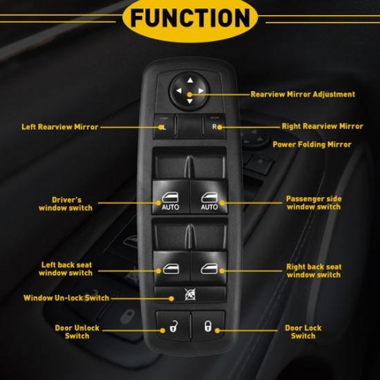 Driver Side Power Mirror Window Control Switch For Chrysler 300 Pacifica Charger