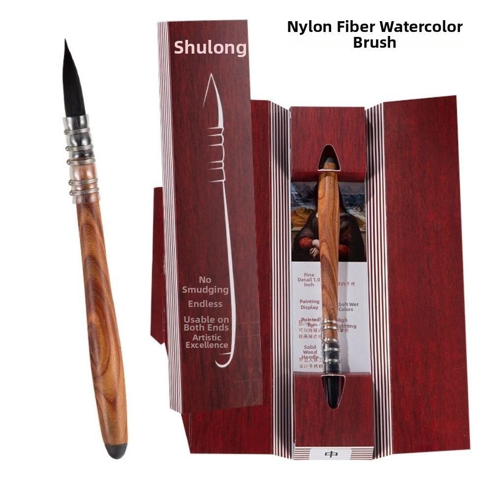 Soft Round Tip Art Brush Nylon Fiber Oil Painting Brush Pen Head Printmaking Brush  Student Art