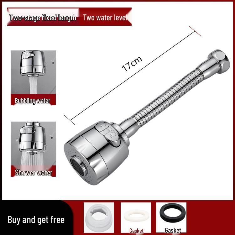 Universal Adjustable Anti-Splash Faucet Aerator Extension Tube