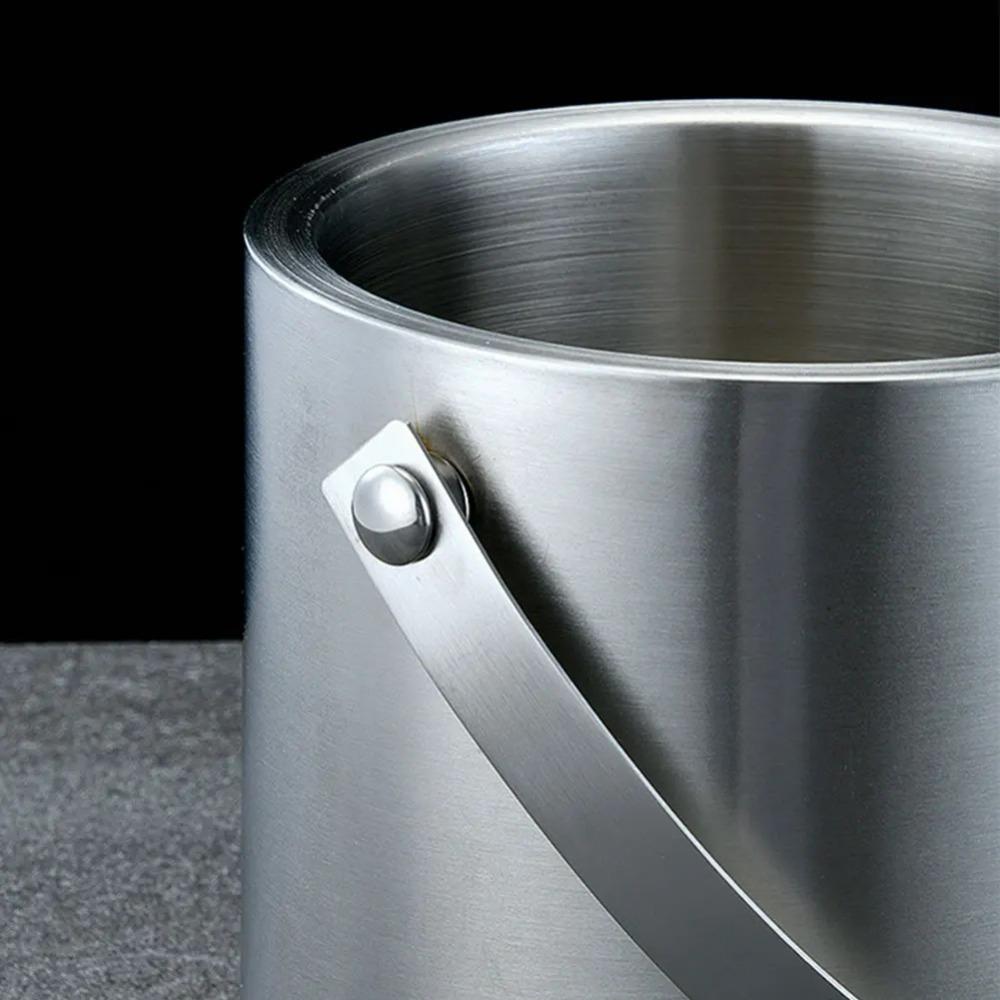 Stainless Steel Beer Cooler Bucket Double Wall Chilling Beer Container Champagne