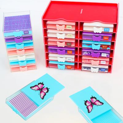 4Pcs Diamond Painting Tray Diamond Sorting Box with Lid Diamond Painting Beads Sorting Tray with Sppon & Brush for Kids Adults