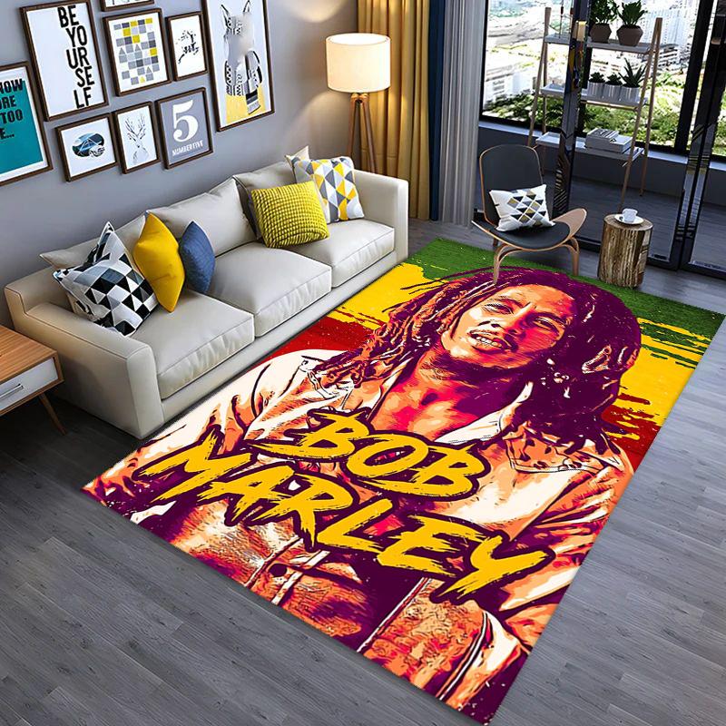 Vibrant Rasta Music Fusion Carpet Living Room and Bedroom Mats Doormat Dormitory Decoration Bathroom Mat Protective Pad