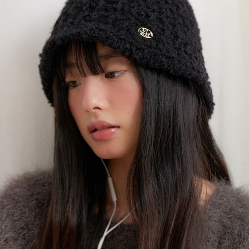 OVLA rough knitted classic bucket hat HA035