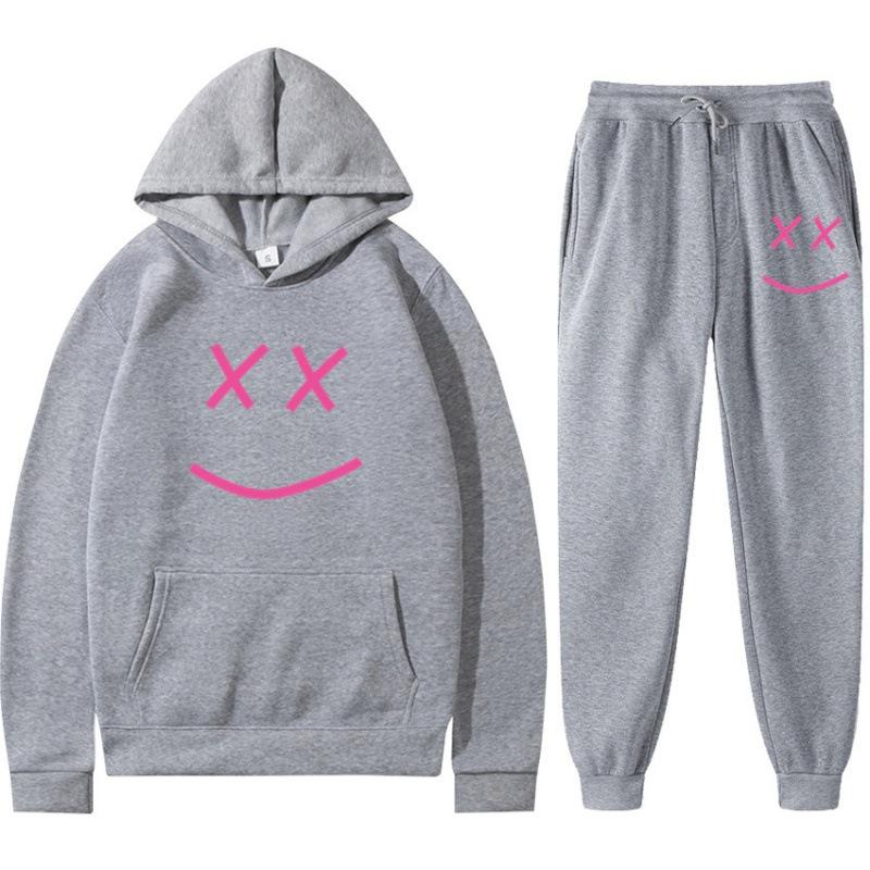 New Casual Lil Pee Singer Peripheral Commemorative Edition Simple Casual Hooded Sweatshirt Men's and Women's Set