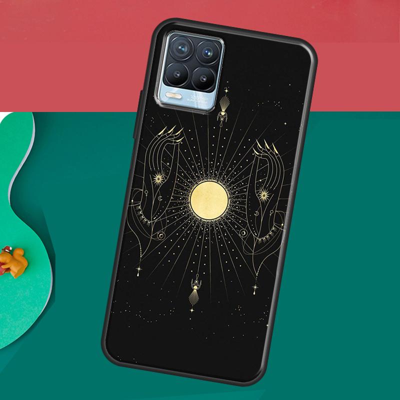 Galaxy Moon Stars Phase Totem Art Case For Realme 10 9 11 Pro Plus GT Neo 5 2T 3T C11 C15 C21Y C25s C30 C31 C33 C35 C55 Cover