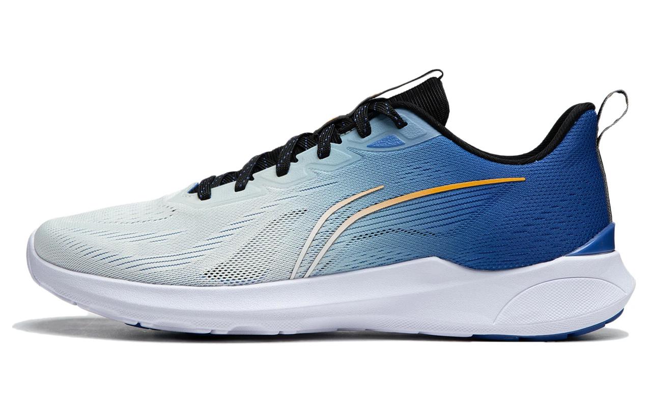 Li Ning Qingyi Амортизирующие Нескользящие Износостойкие Легкие Низкие Беговые Кроссовки Мужские Бело-Синие ARSU015-4 41.5