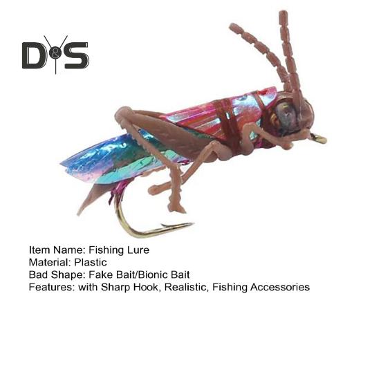 Cârlig de momeală de pescuit la lăcustă Pescuit cu muscă realistă Momeală artificială Cârlig de momeală bionic pentru lăcustă Cârlig de gamă Accesorii de pescuit în apă dulce de apă sărată