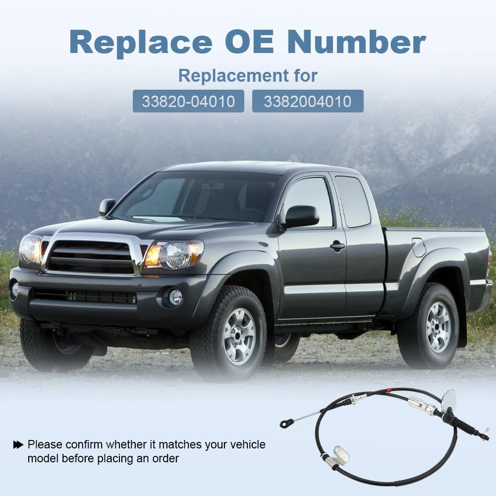 Automatic Transmission Shift Control Cable Replacement for 33820-04010 3382004010 Compatible with Toyota Tacoma 2005-2015 Gear Shifter Cable