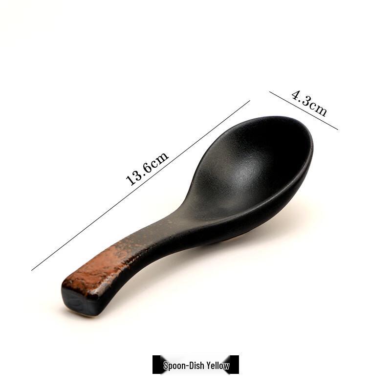 

ZISIZ Retro Ceramic Small Soup Spoons