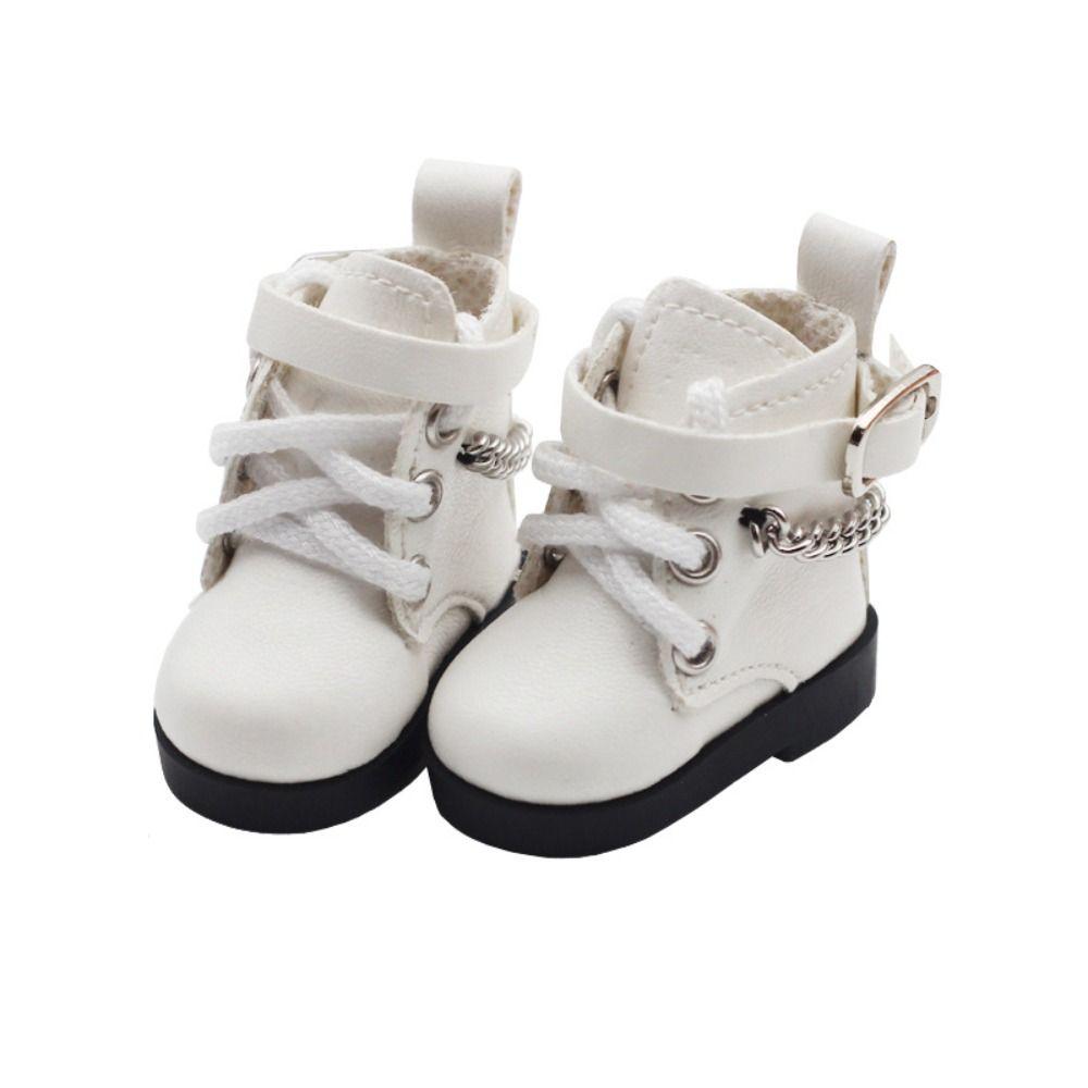 1Pair PU Leather BJD Doll PU Shoes Doll Shoes EXO Doll Boots  1/6 BJD Doll