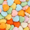 20Pcs Acrylic Solid Color Smooth Peach Heart Beads For DIY Necklace Bracelet Earrings Jewelry Making Craft Accessories