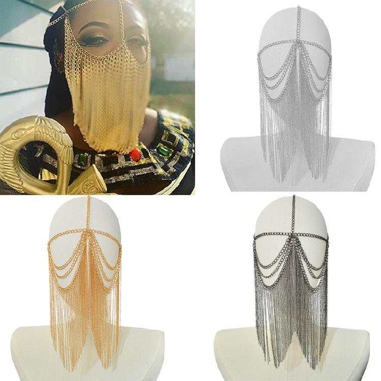 Tassels Face Chain Masquerade Mask for Halloween Costumes, Nightclub Party