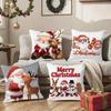 C-Christmas and D-deer Pillow Case Square Pillow Bedroom Sofa Leisure Comfort Cushion Living Room Home Decoration