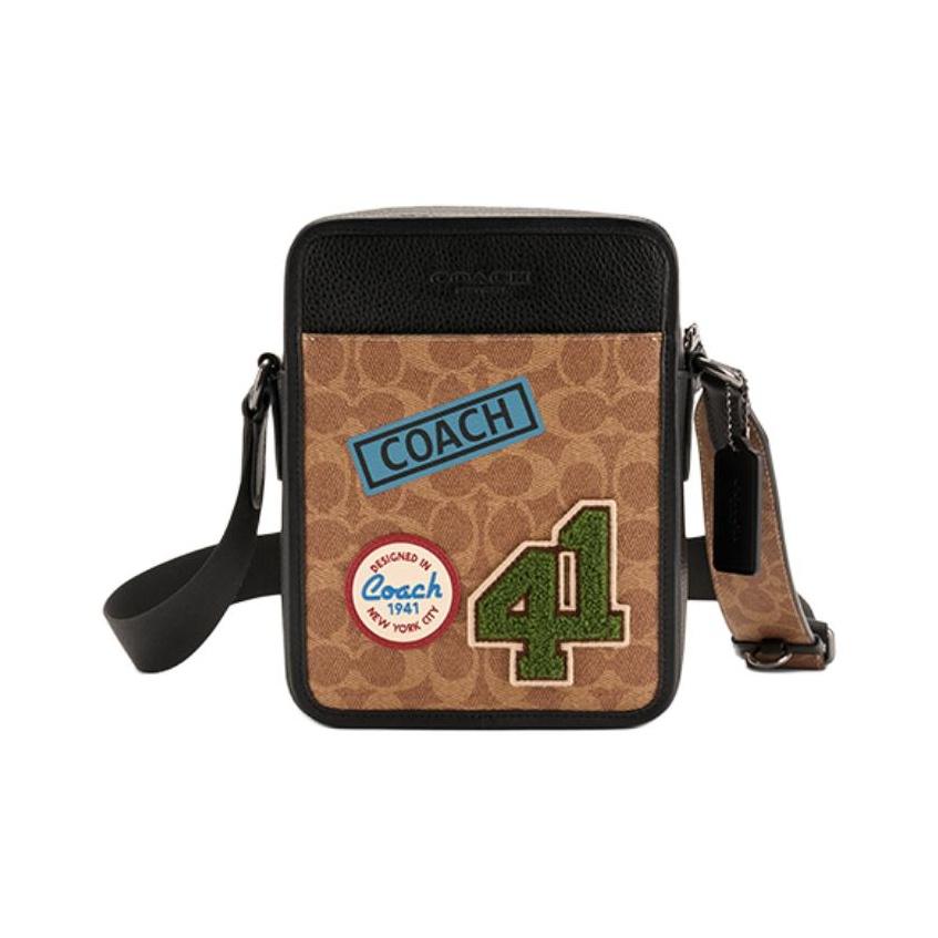 

Coach Sullivan 21 Adjustable Detachable Shoulder Strap Zipper Closure Coated Canvas Crossbody Bag Mini Men bags Light-Brown CY895-QBTAM Basic Set (Bag+Dust Bag)