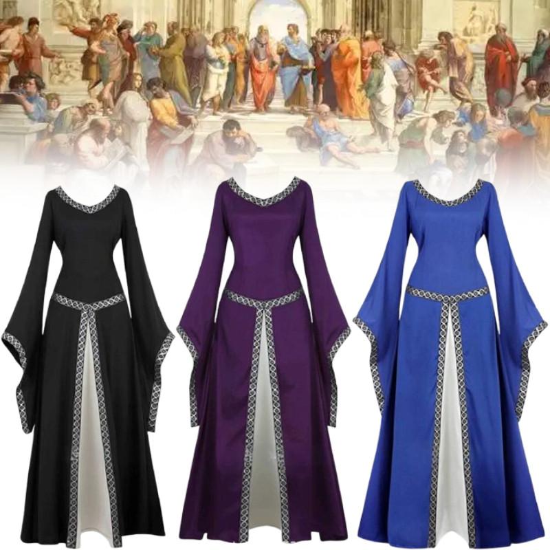 Cosplay Women Renaissance Costumes Medieval Victorian Long Dress Fashion Retro