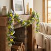 Flexible Artificial Pansy Vines UV Resistant Pansy Eucalyptus Vines  Garden Decor