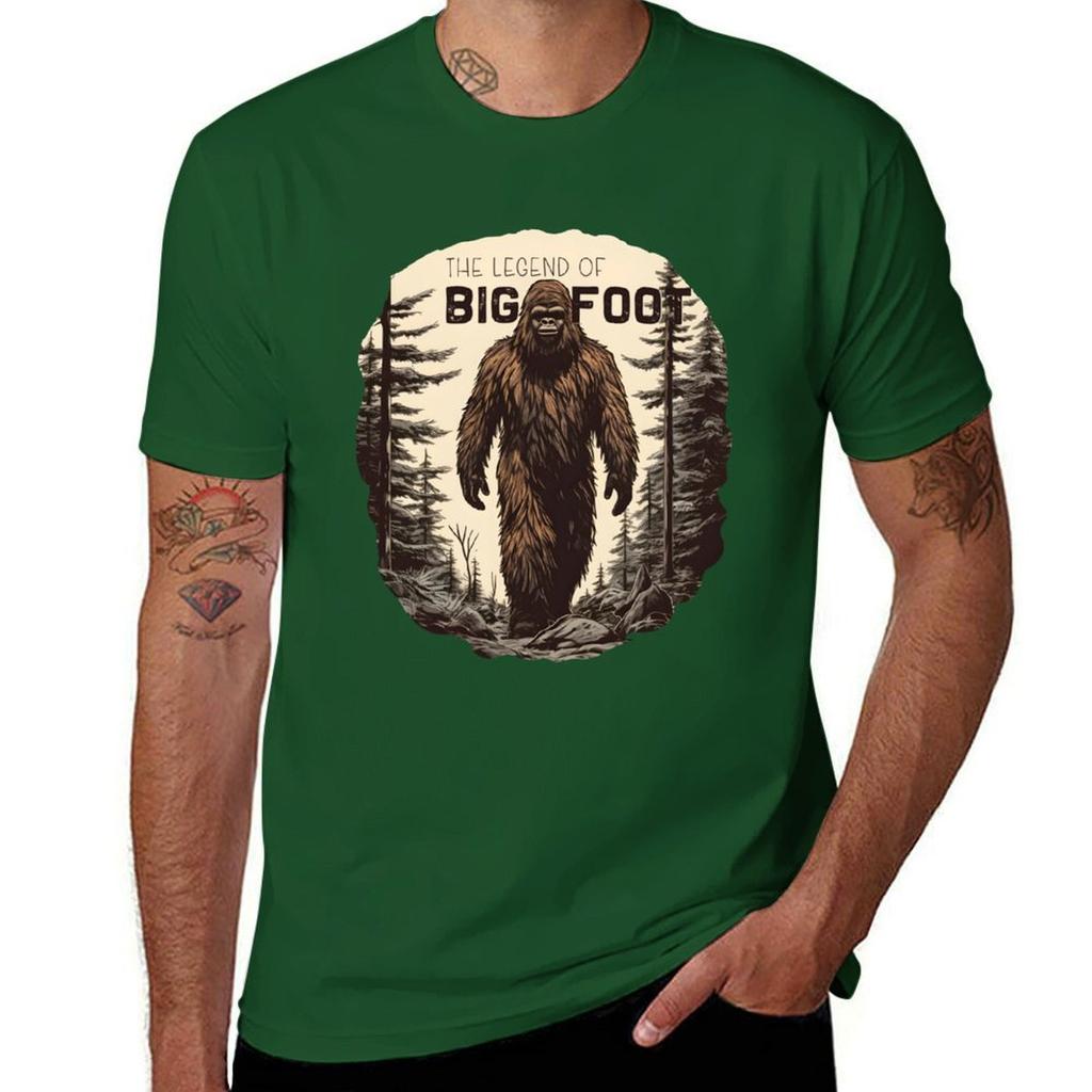Bigfoot Legendary Creature of Washington State Tshirt Aesthetic Clothing Plain Mens Cotton T Shirts