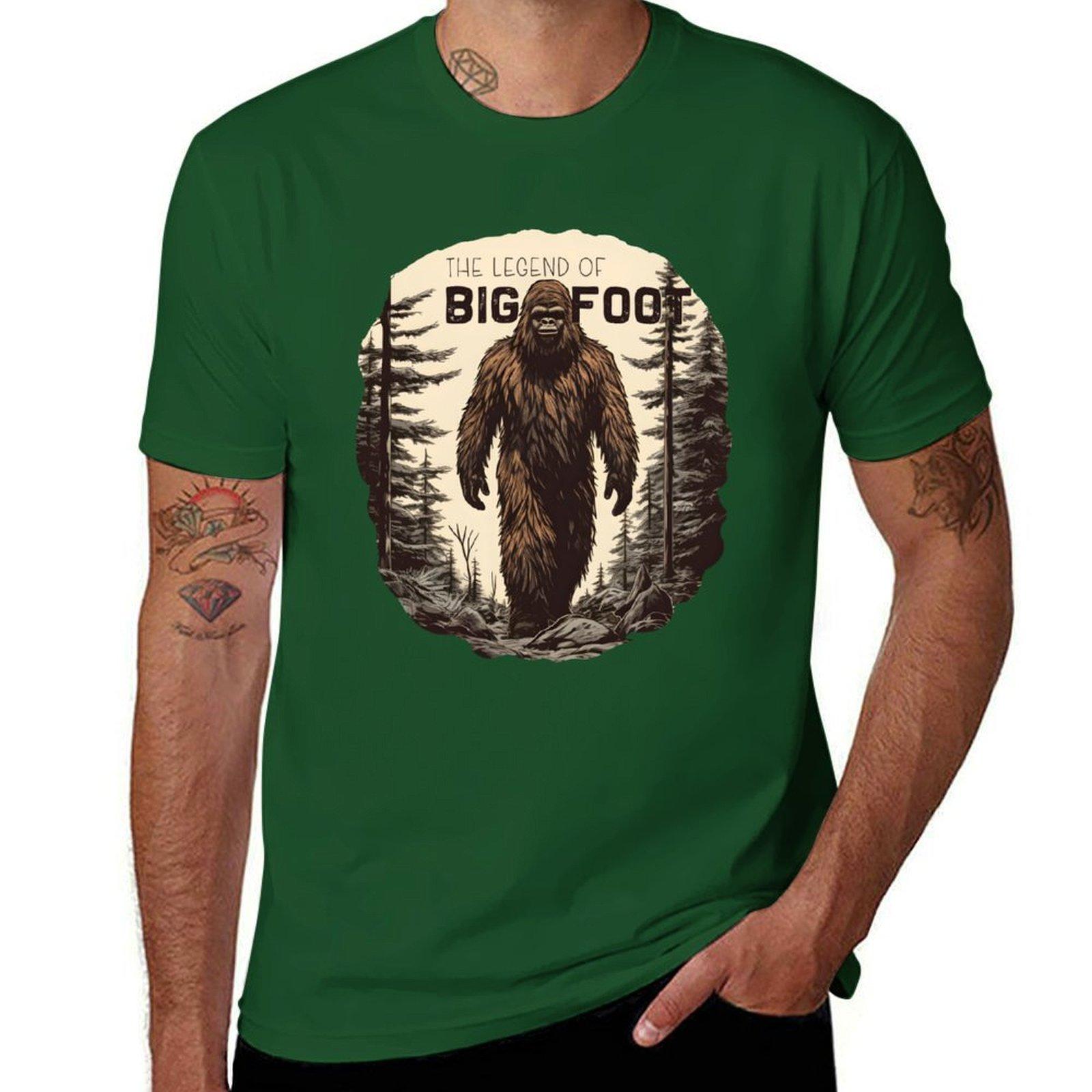 

Bigfoot Legendary creature of Washington State Tshirt Aesthetic clothing plain mens cotton t shirts 4XL