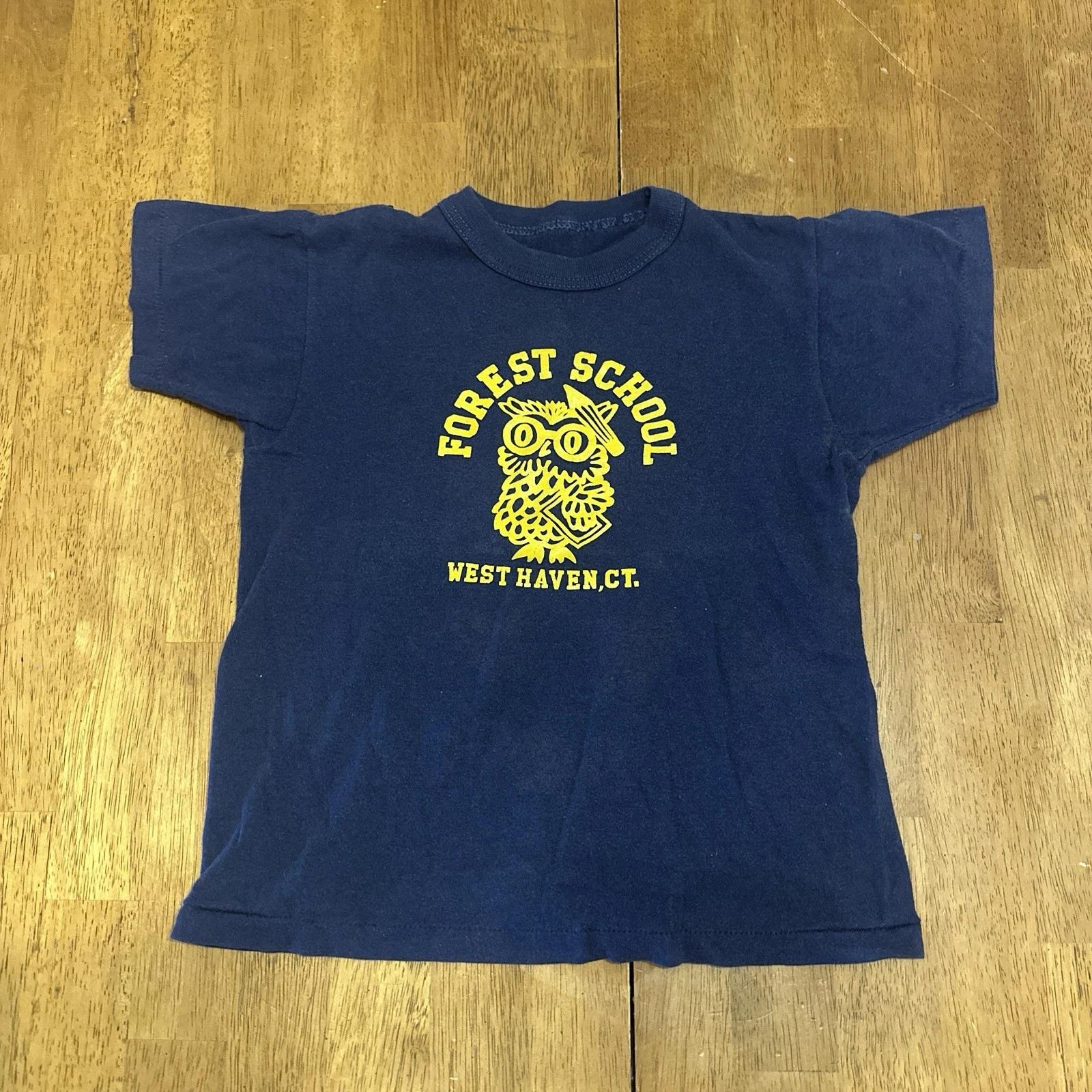 Vintage Sportswear Forest Hill School T Shirt Youth Medium 70s 80s West Haven 2XL