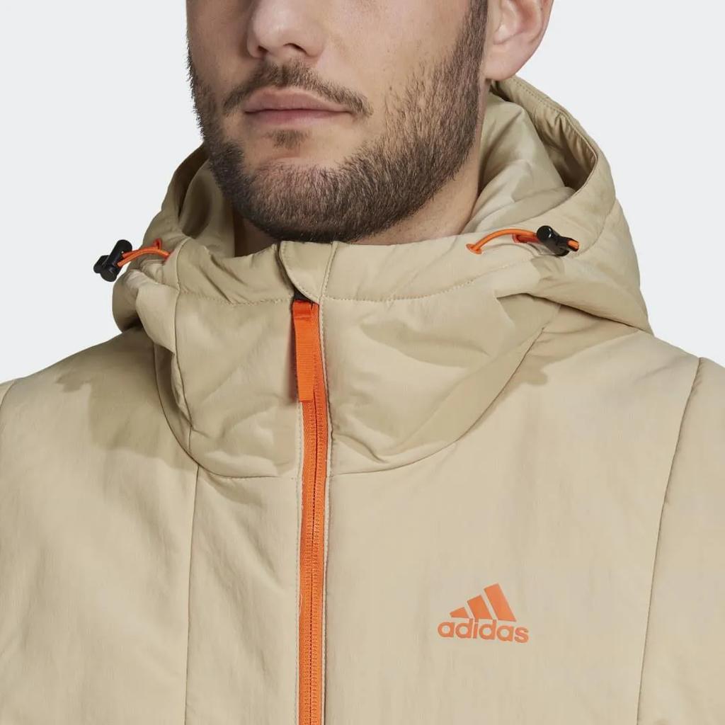Adidas Bts Hooded Jacket Warm Sports Cotton Coat Winter Men Jackets Prairie-Brown FT2446
