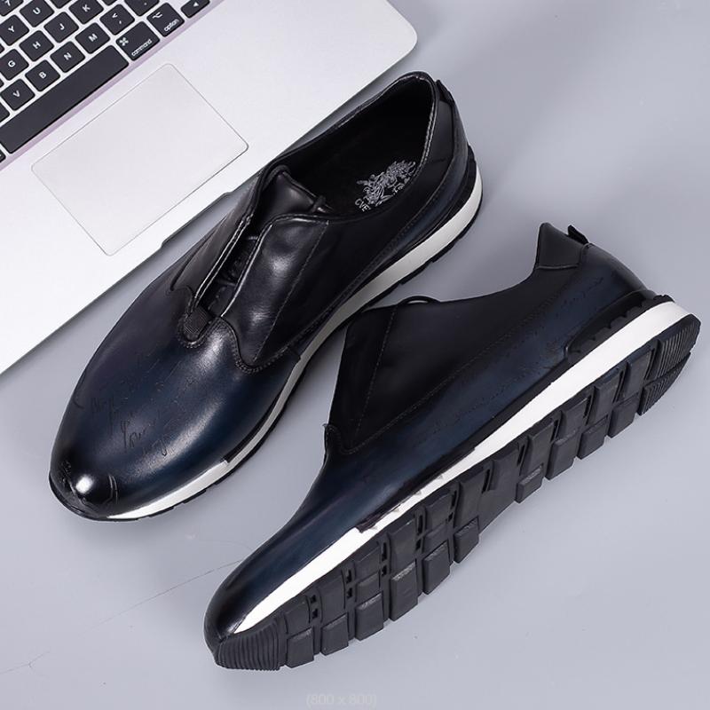 Fashion Luxury Brand Style Casual Sneakers Men's Shoes Genuine Leather Lace-up Basic Outdoor Footwear Daily Male Fashion Oxford Shoesb15