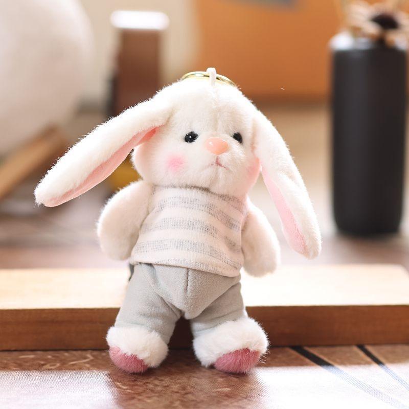 

Cute Animal Plush Toy Pendant Made From Pp Cotton For Backpack Decor Gray Bunny