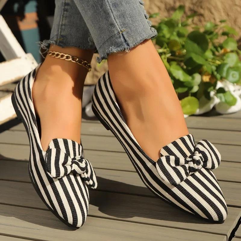 Women's Shoes On Sale 2025 High Quality Flats Fashion Butterfly-knot Casual Best Seller New Plus Size Flat Low Heels Woman Shoes