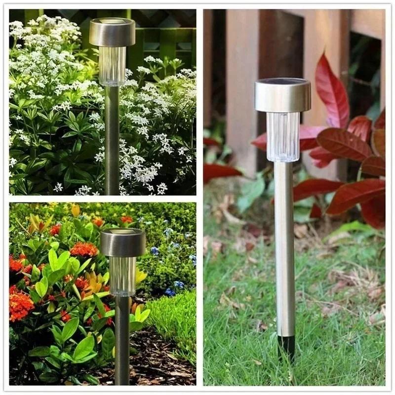 LED Solar Rasenlampe Wasserdicht Landschaftsbeleuchtung Weiß/Warmweiß Außenweg Edelstahl RGB Gartenbodenleuchten