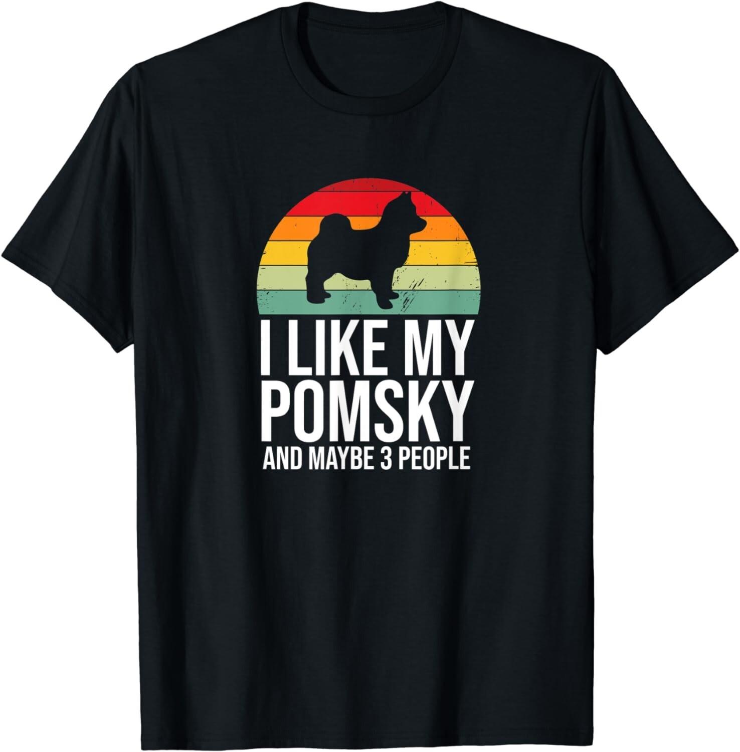 Funny Pomsky Saying Dog Pomsky Fun Dog Owner Quote Pomskies Gift Unisex T-Shirt S