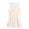 Spring/Summer 2025 Women's Bow-Embellished Round-Neck Dress - Simple, Casual, and Versatile.