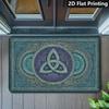 Celtic Trinity Knot Doormat Norse Ethnic Pattern Non Slip Washable Entrance Rug Antique Front Door Home Decor