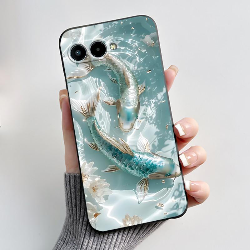 Handyhülle für TCL T-Mobile Revvl 8 T Telefon 3 Hülle Luxus Niedlicher Liebeshase Lustig Schwarzes TPU Weiches Silikon Schutz-Rückseite