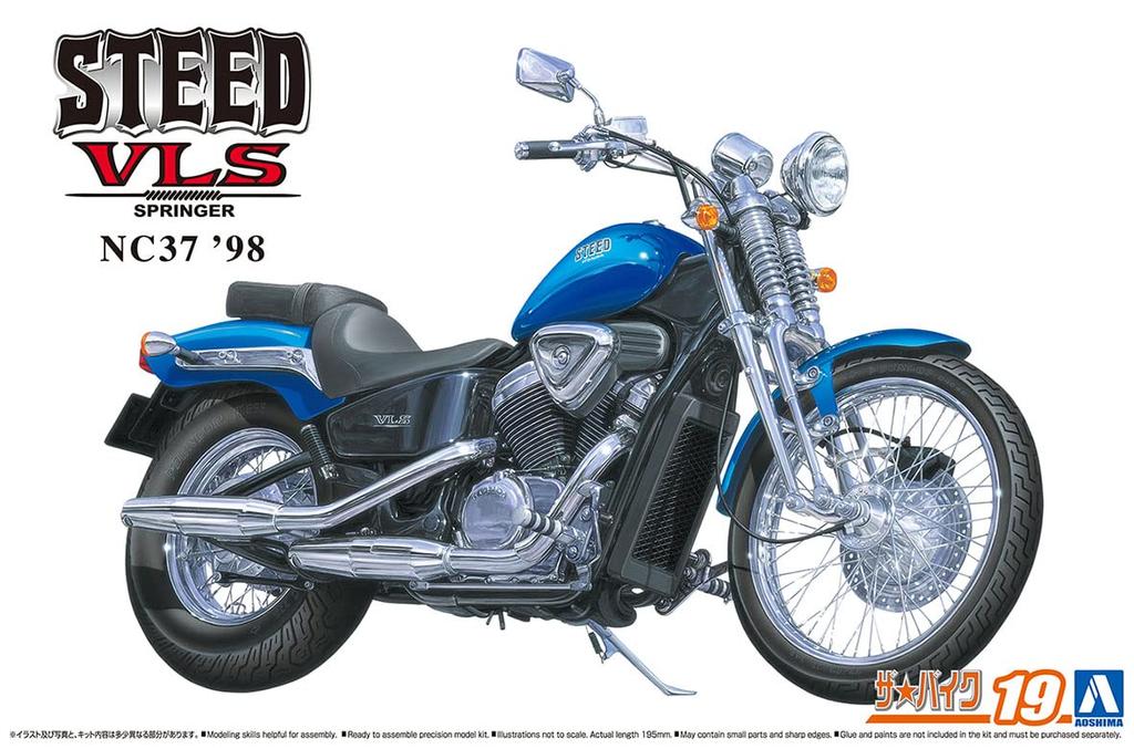 Aoshima Bunka Kyozai Scale The Bike Series 19 Honda NC37 Steed VLS 1998 Plastic Model Color (AOSHIMA) 1/12 No. Kit, Pre-Molded