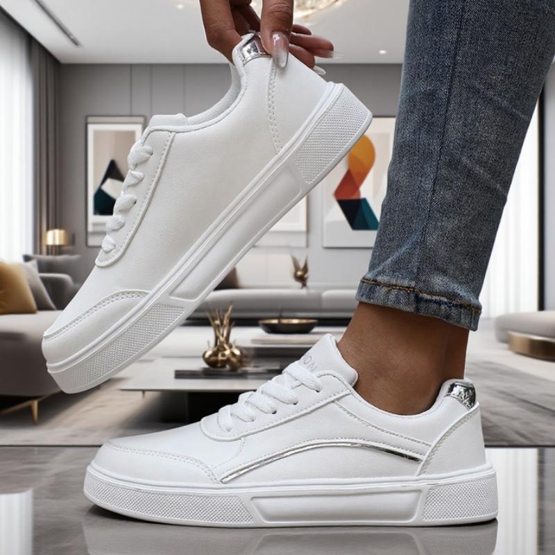 

Стильные белые низкие кроссовки для женщин Легкие Дышащие Модные Практичные Повседневные Туфли Трендовая Эстетика Беговые Кроссовки 38