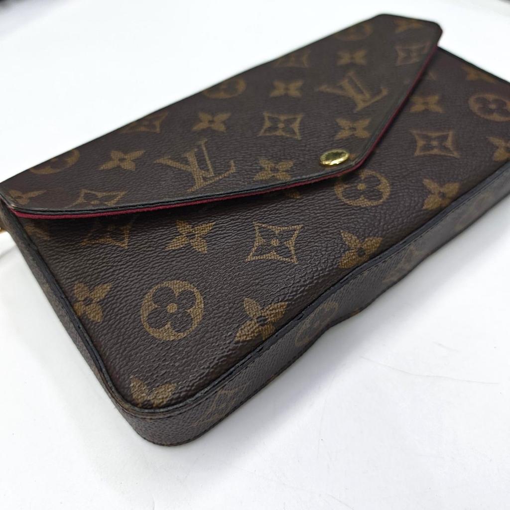 [Pre-Owned] Felicie Pochette Classic Monogram Coated Canvas And Leather Three-In-One Chain Bag - Good #F0Q87B