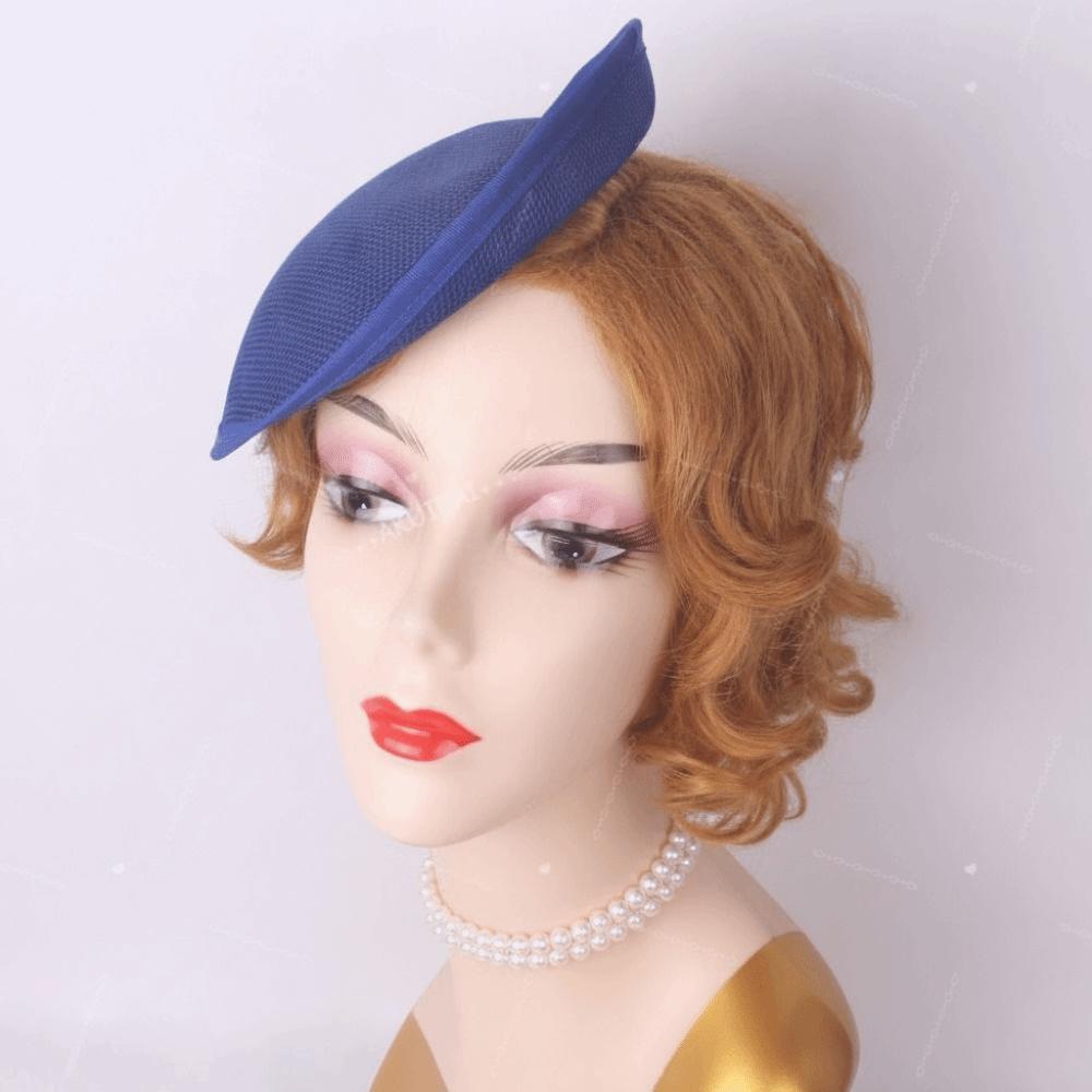 Wide Brim Linen Yarn Fascinator Hat Base Headpiece Mesh Hat Exquisite Masquerade Top Hat Wedding