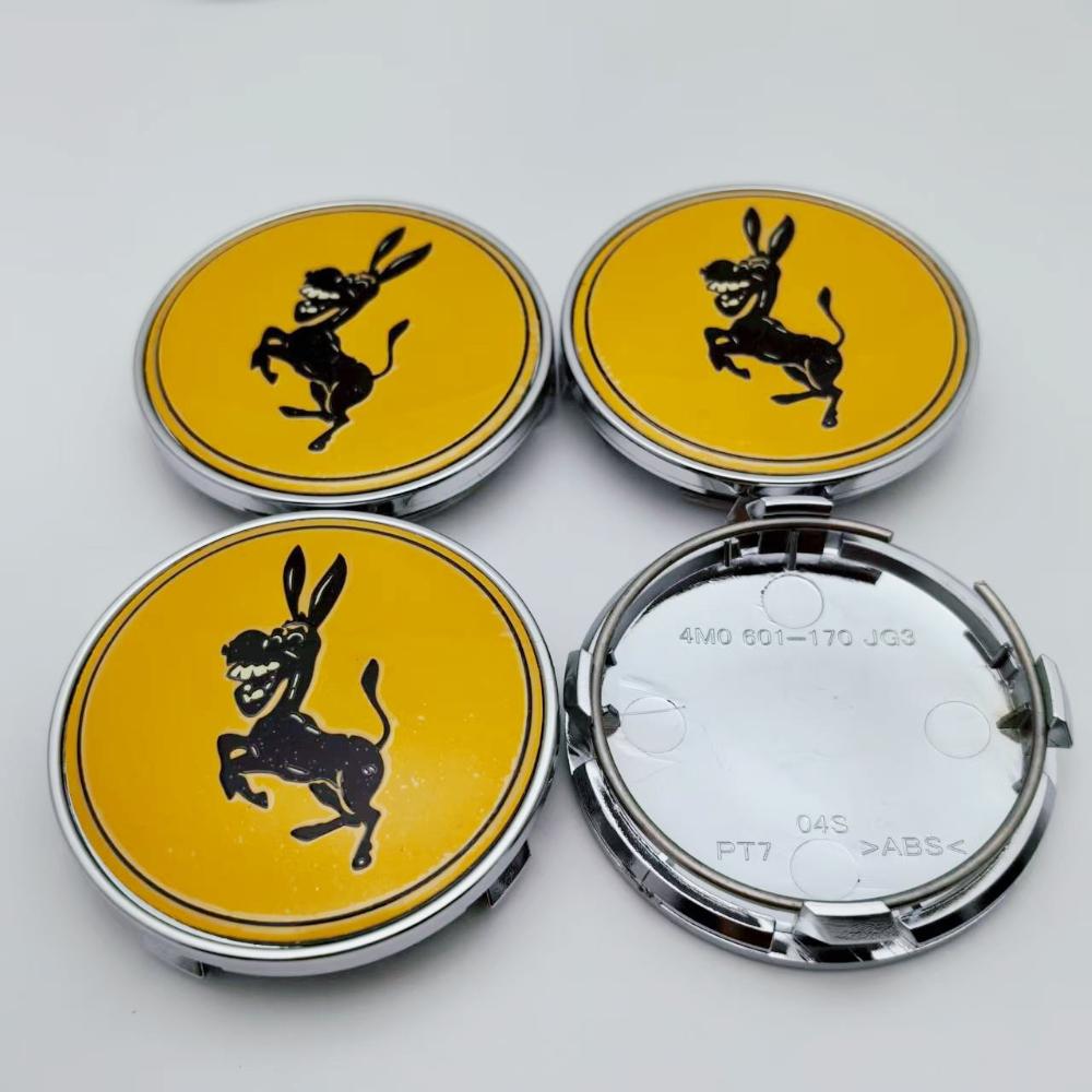 4pcs 61mm 56mm Donkey Logo Emblem Badge Car Wheel Center Caps Wheel Hub Center Cover Rim Hubcaps Replace Car Styling Accessories