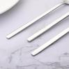 Round Stainless Steel Spoon With Long Handle Ice Ceram Spoon Coffee Tea Spoon