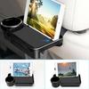 Car Rear Seat Cup Holder Foldable Back Seat Organizer Tray Car Plate Storage Rack Universal Auto Interior Accessories For Travel Daily Use