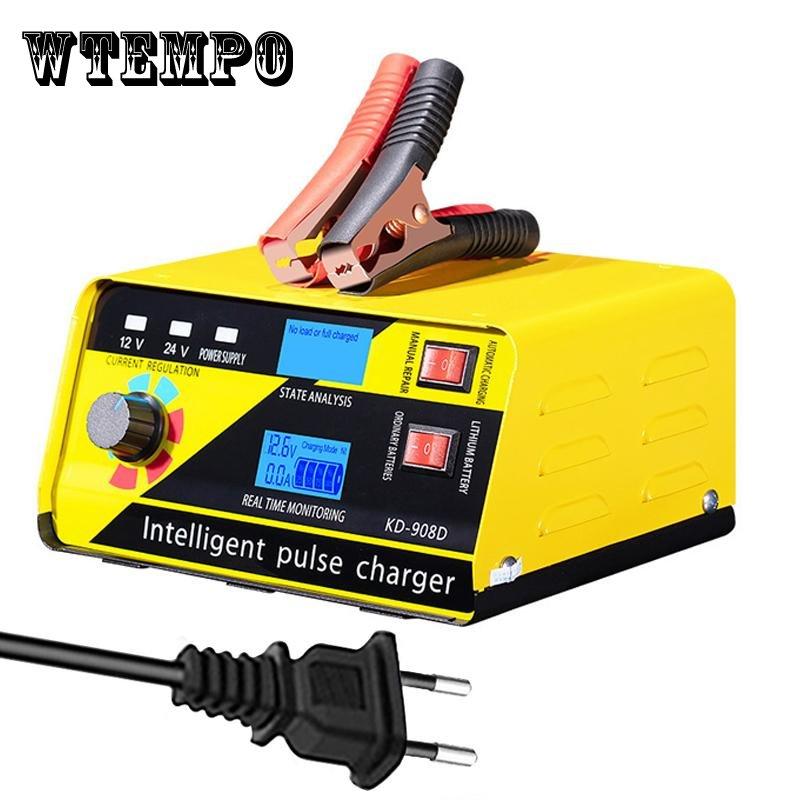 

Автомобильное зарядное устройство для быстрой зарядки 260 Вт, пятиэтапный ремонт, большая мощность, 12–24 В, 20 А, зарядные устройства для грузовых аккумуляторов с импульсным ремонтом