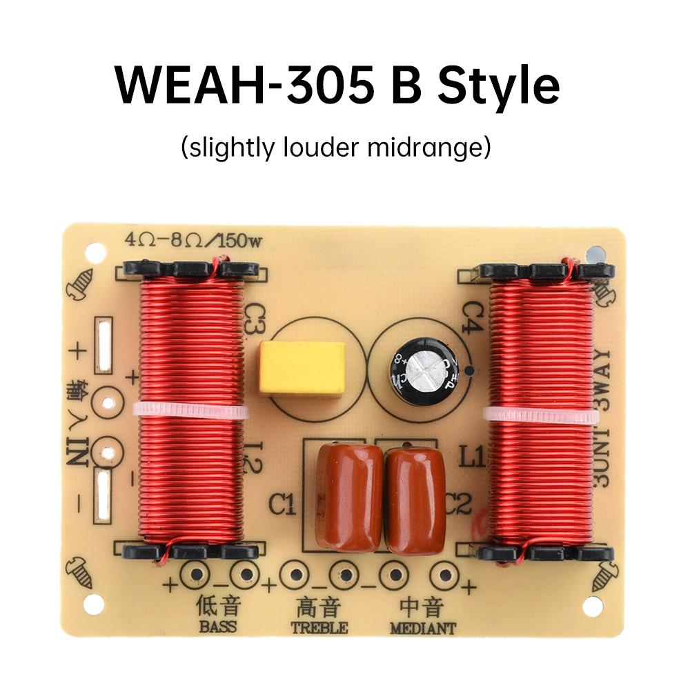 3 Way HiFi Speaker Frequency Divider 150W Audio Crossover Filter Treble Alto Bass Frequency Divider for Professional or Home Use