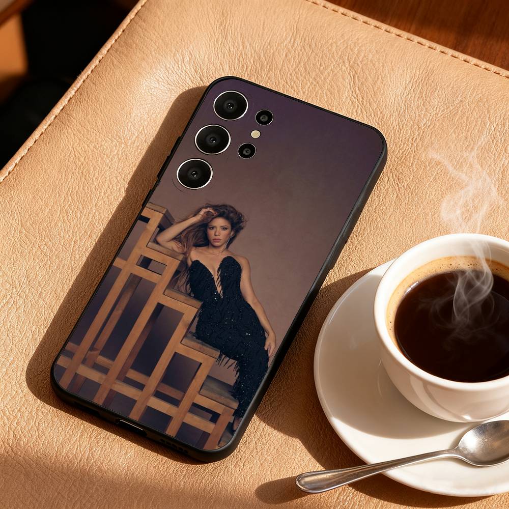Singer S-Shakira Phone Case For Samsung S26,S25,24,23,22,30,21,10,9,Ultra,Plus,Lite,Black Soft Case
