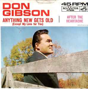 

7-дюймовая пластинка ДОН ГИБСОН После душевной боли 478192 CAPITOL 1963 США КантриФолк Б/У