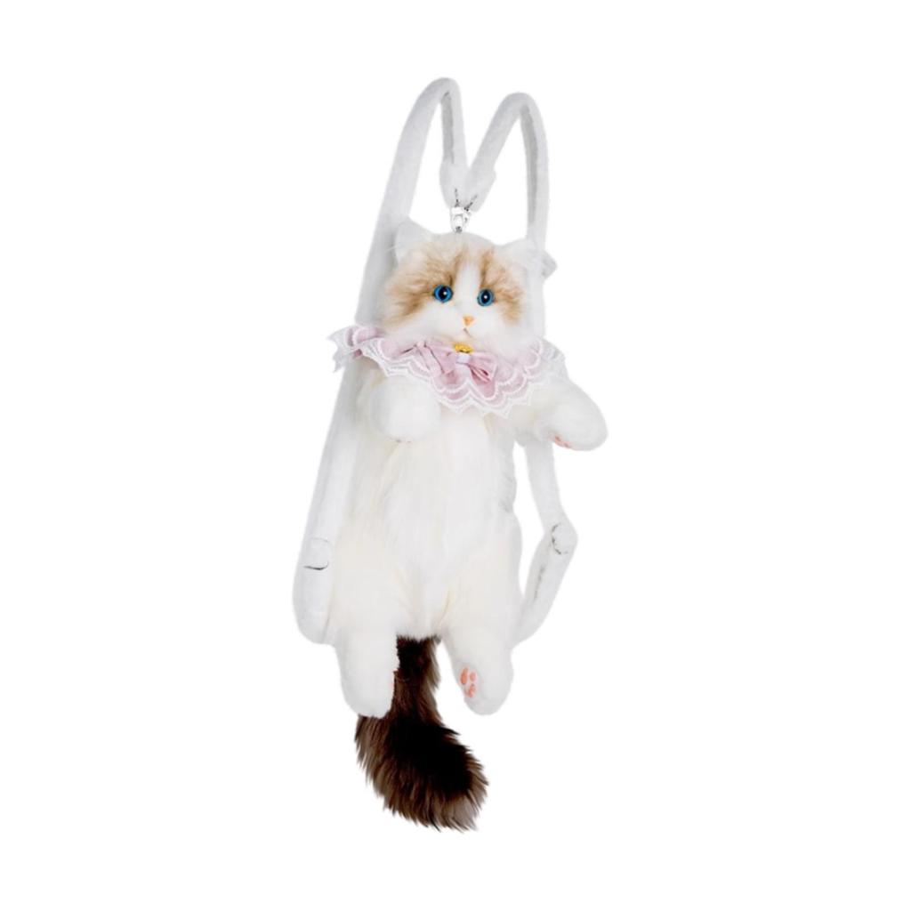 Cute Plush Cat Backpack Casual Large Capacity Purse Rucksack Lightweight Trendy